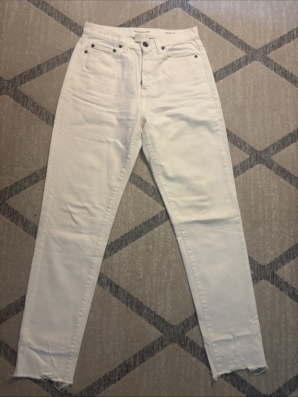 White Saint Laurent jeans
